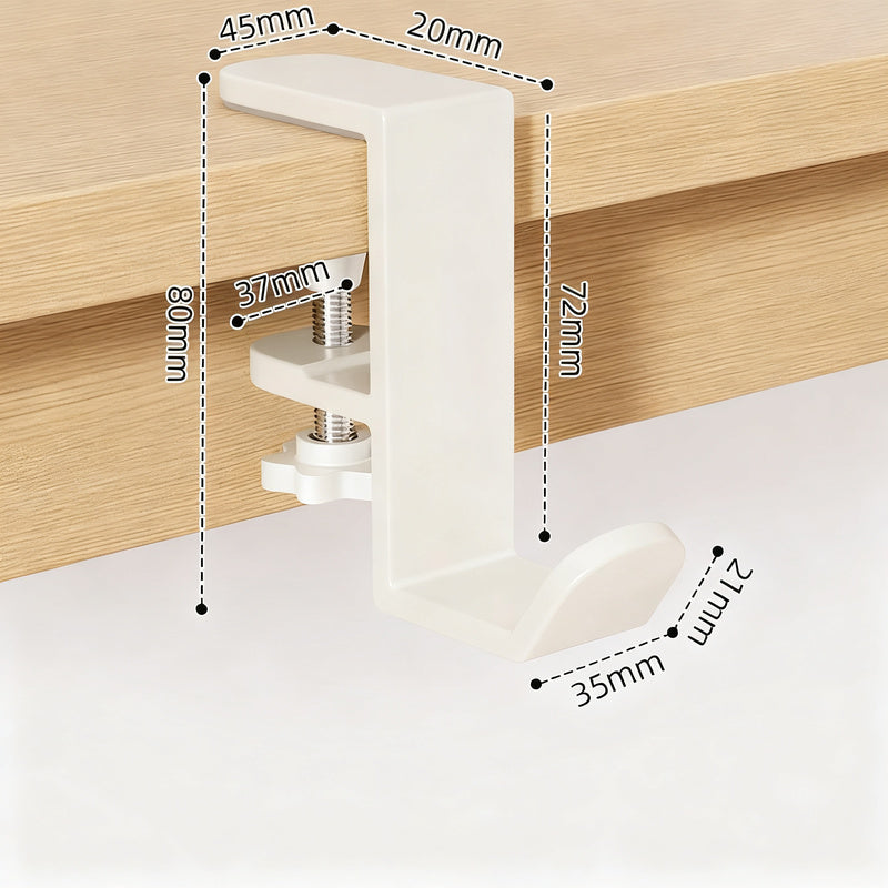 Adjustable table backpack hook made of aluminum