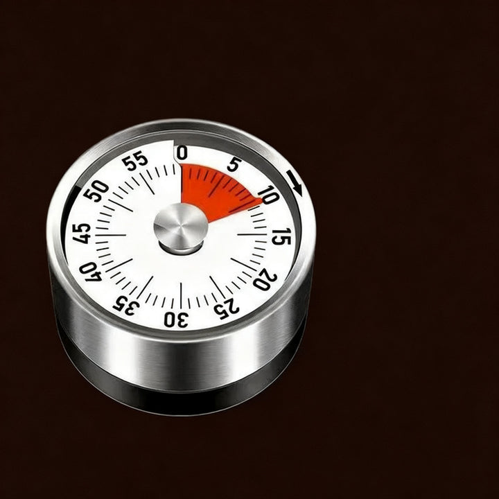 Mechanical kitchen timer with magnet holder