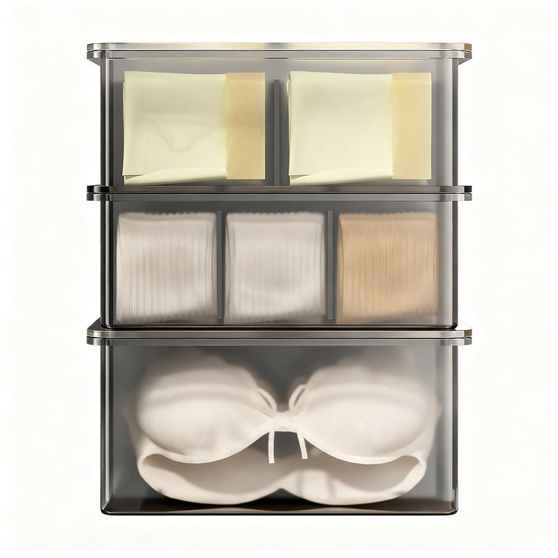 Lingerie organizer with compartments, 3-piece