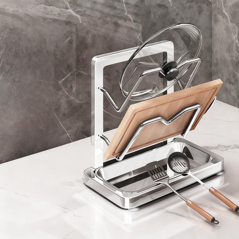 Stainless steel pot lid holder, multi-layer