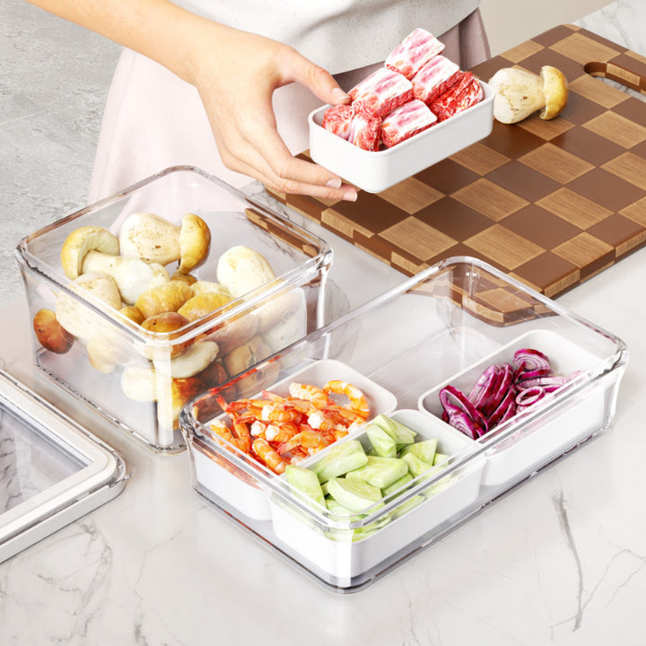 Vacuum food storage box with electric pump