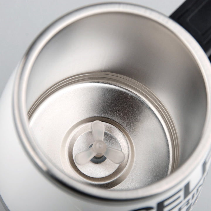 Self-stirring mug, 350 ml, stainless steel