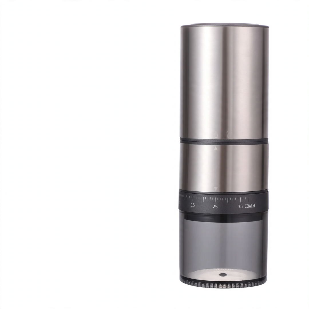 Electric coffee grinder with steel grinding mechanism