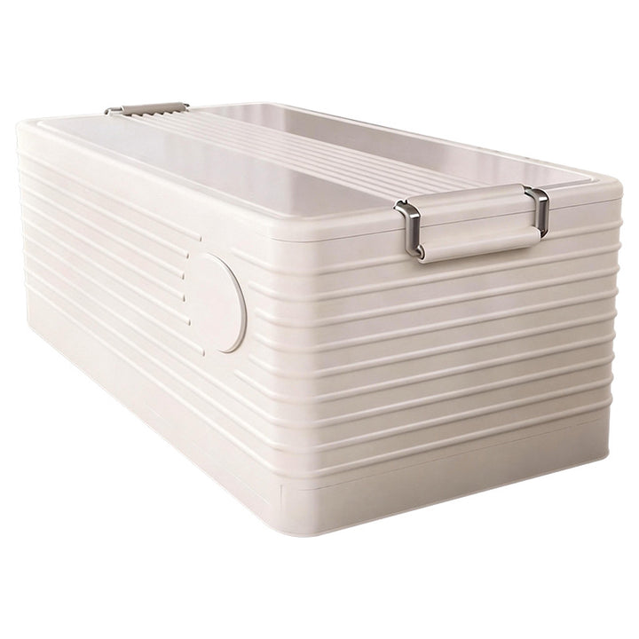 Plastic storage box with lid