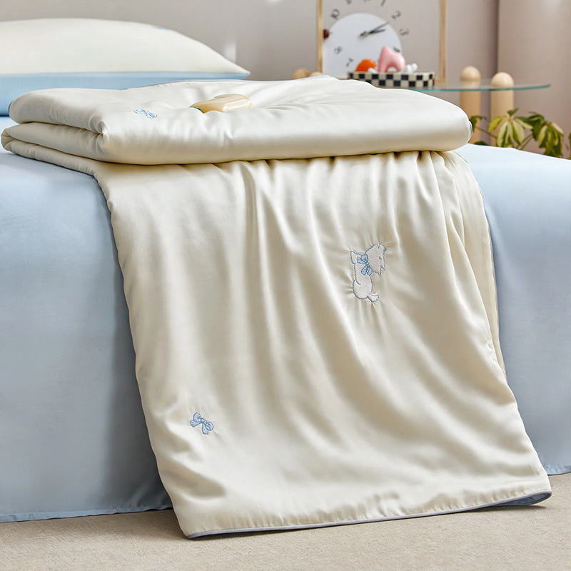 Children's summer bedding set made of lyocell with embroidery