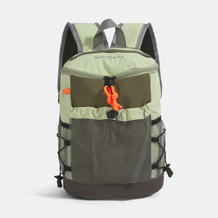 Women's backpack, up to 20 L, nylon, patchwork design