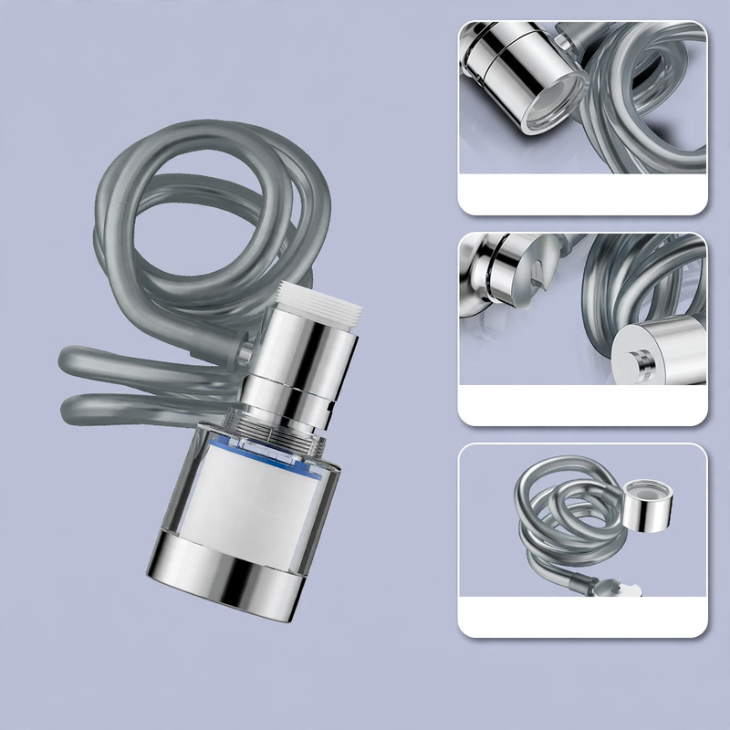 Retractable faucet attachment, 360° rotatable