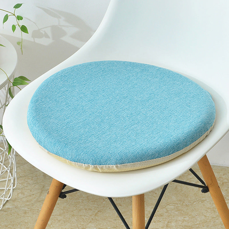 Round seat cushion made of cotton and linen