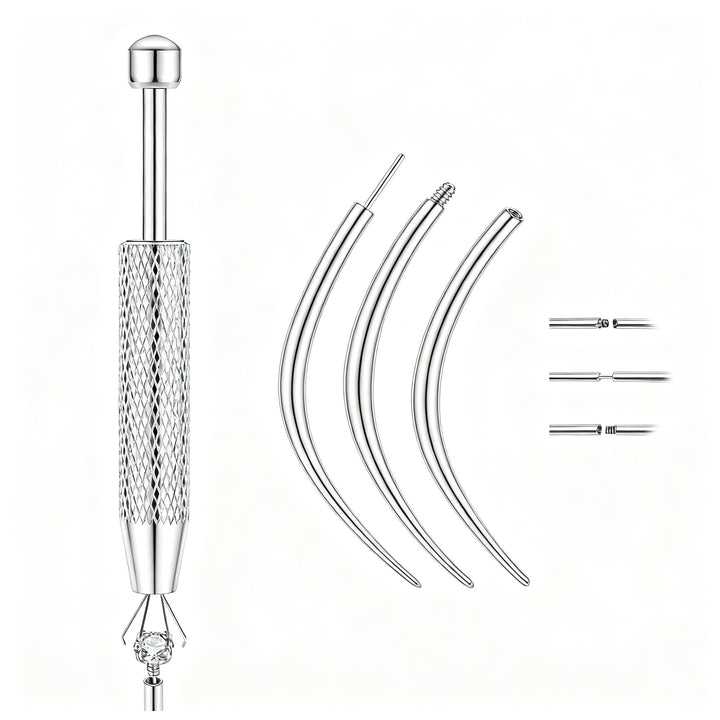 Titan-Piercing rod, flat base, internal thread