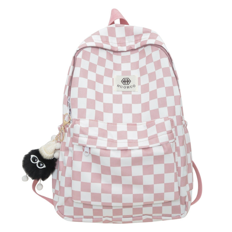 Backpack with letter pattern, 20–35 L