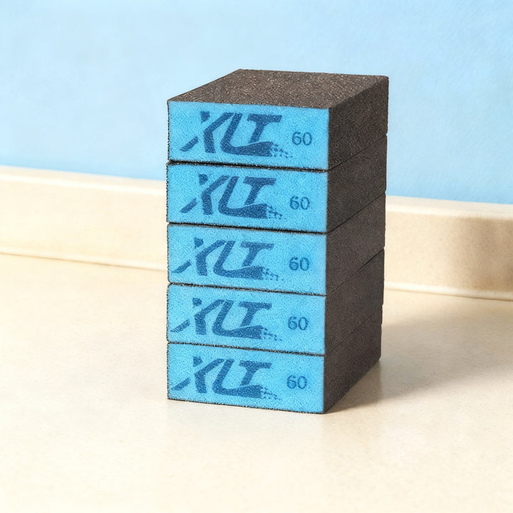 Abrasive sponge with grain for pots and pans