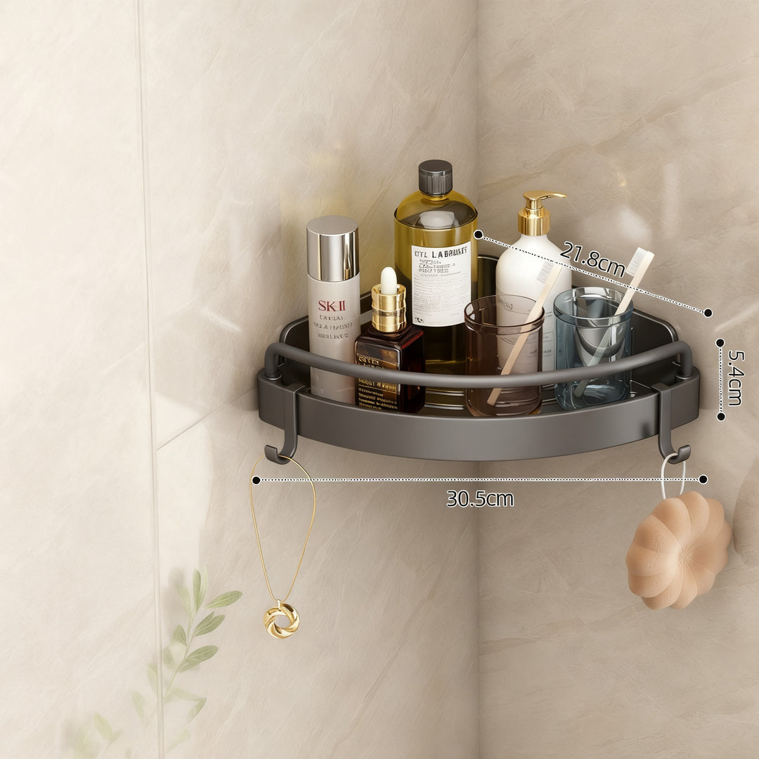Triangle wall shelf, ABS, multi-layer, no drilling