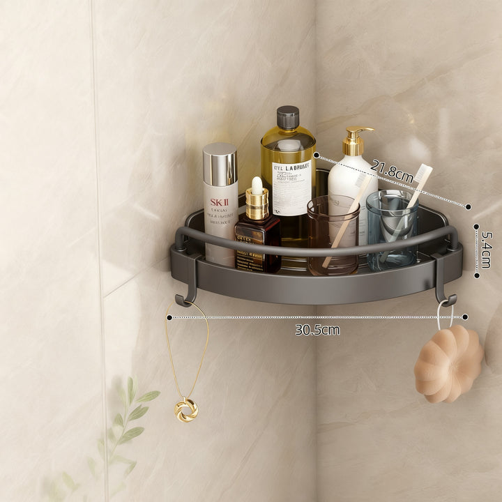 Triangle wall shelf, ABS, multi-layer, no drilling