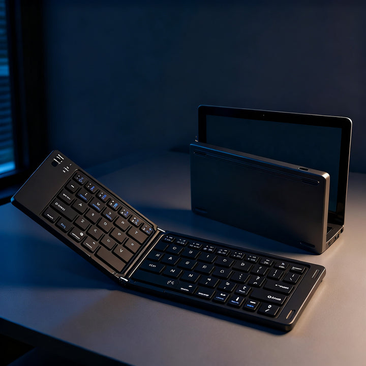 Bluetooth folding keyboard, portable and water-resistant