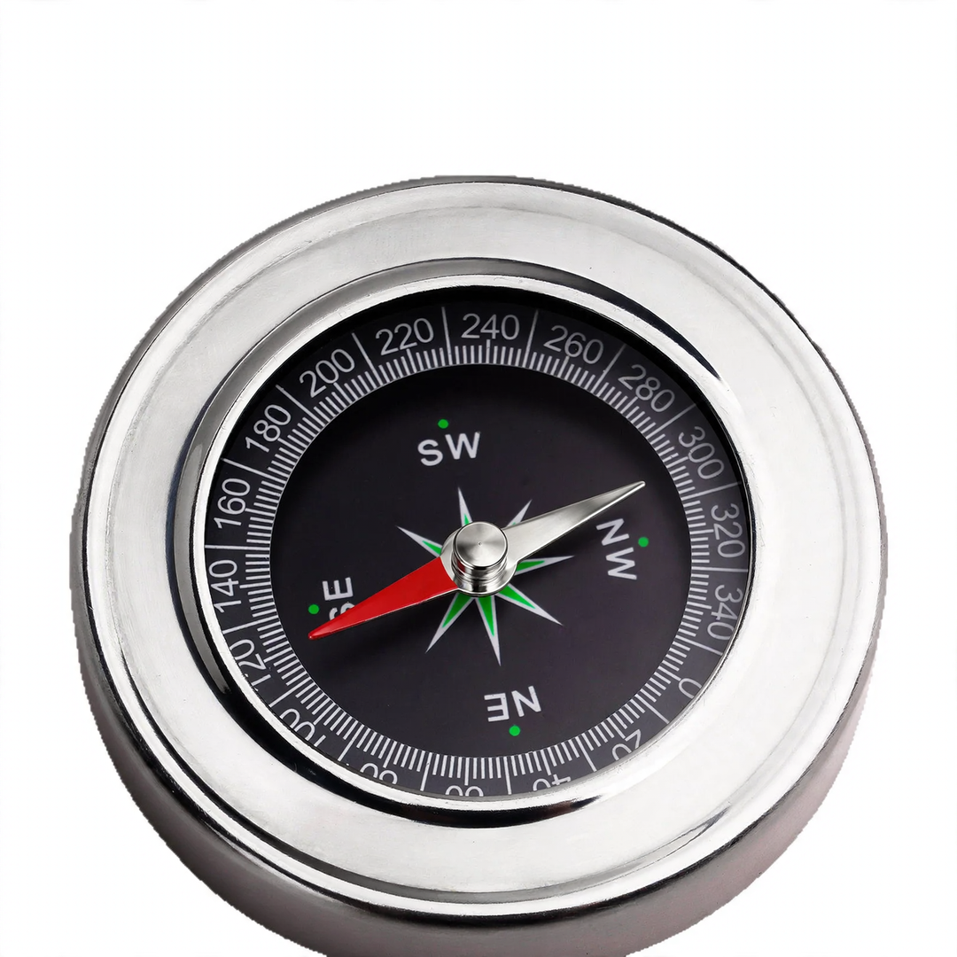 Compass made of stainless steel, diameter 60 mm