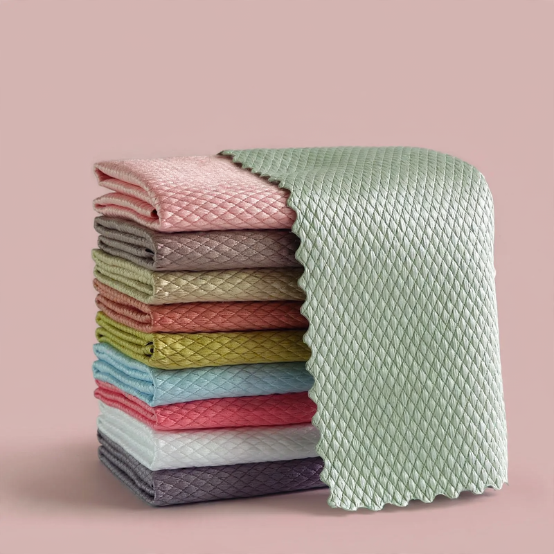 Microfiber cleaning cloths, 4-piece set