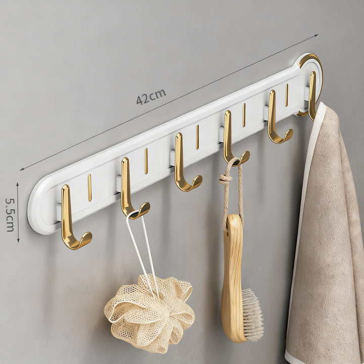 Self-adhesive wall hooks, 6-piece strip
