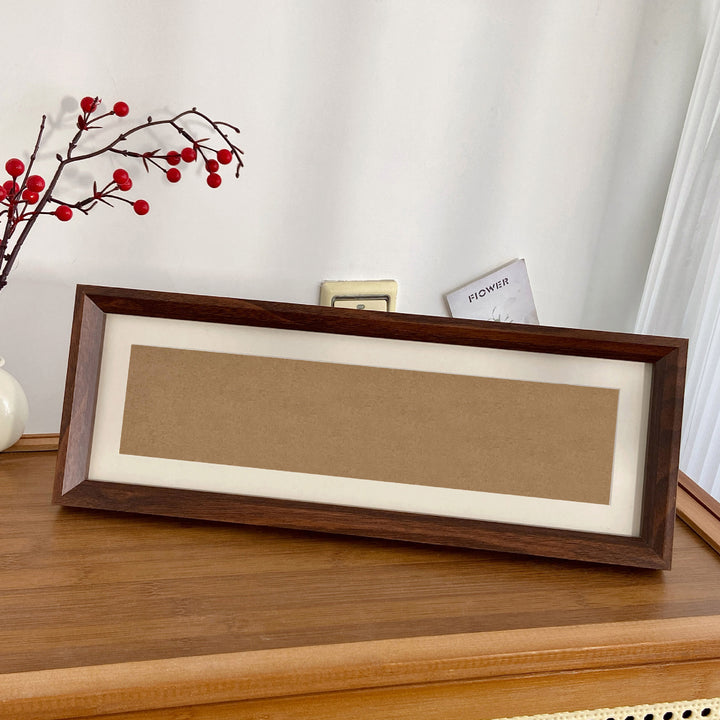 Wood picture frame, rectangular, 15 × 42 cm