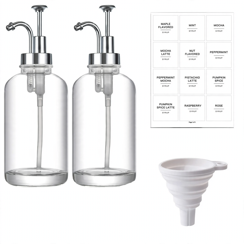 Glass soap and lotion dispenser, 500 ml