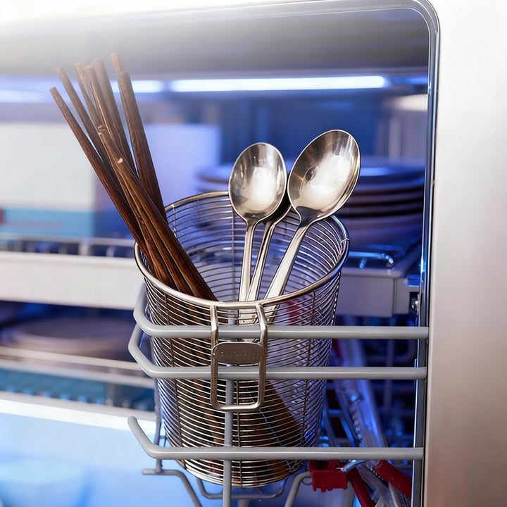 Stainless steel chopstick holder with drainage, wall-mounted