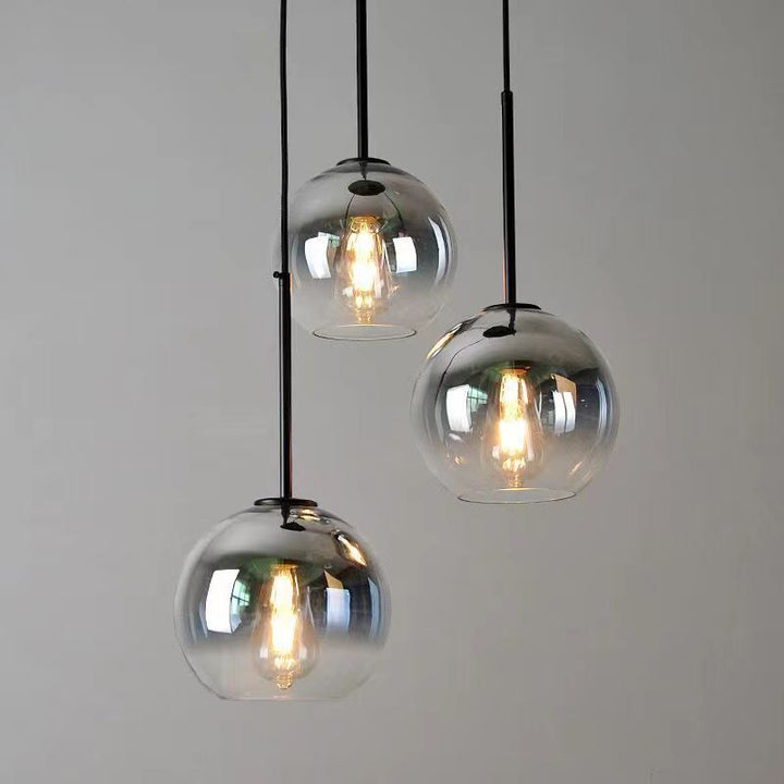 LED pendant light in industrial style, height adjustable