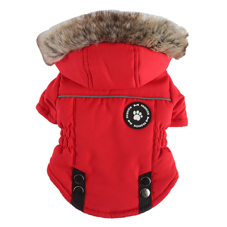 Dog jacket with zipper, polyester