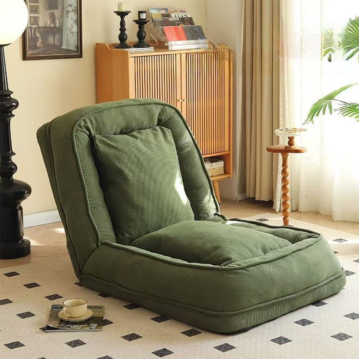 Cord fabric folding sofa, single seat