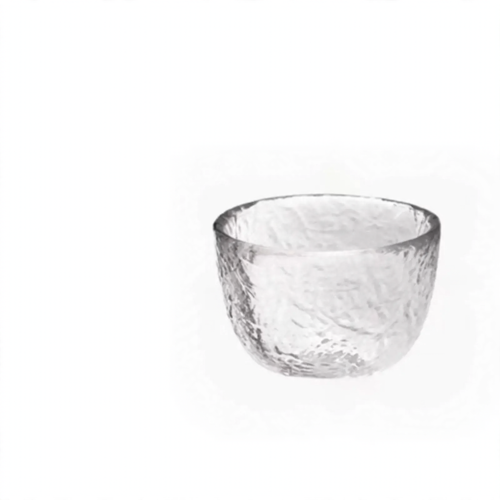 Glass tumblers, approx. 200 ml, with wave pattern