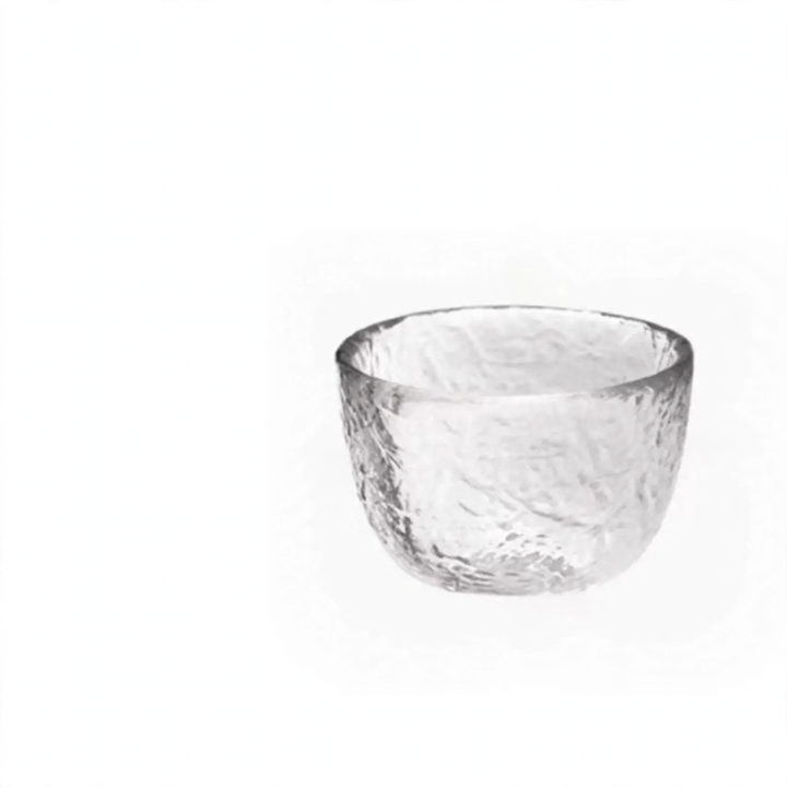 Glass tumblers, approx. 200 ml, with wave pattern