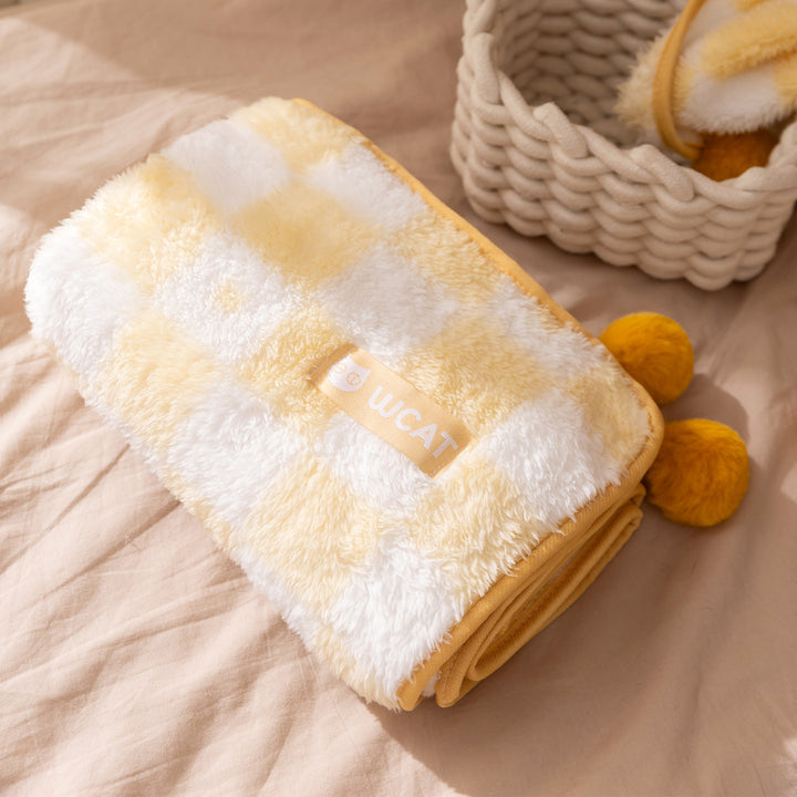 Pet wool blanket, check pattern, double-sided, sizes XS–2XL