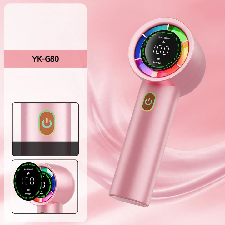 Portable hand fan with battery, 3 levels