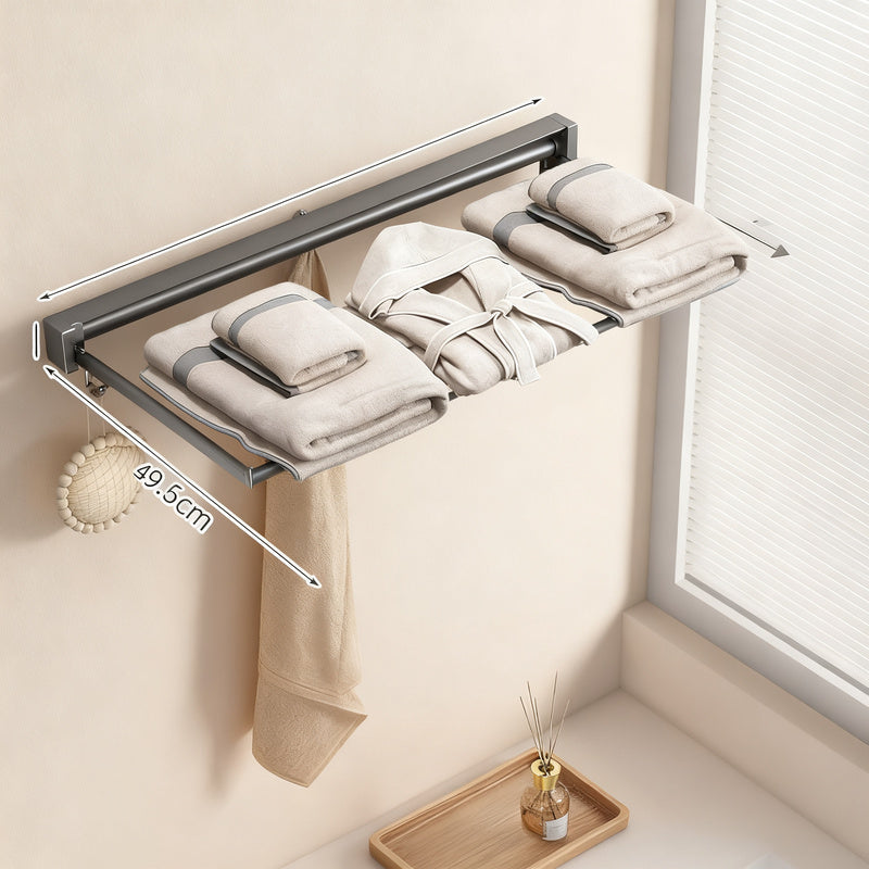 Foldable drying rack with suction cup made of aluminum