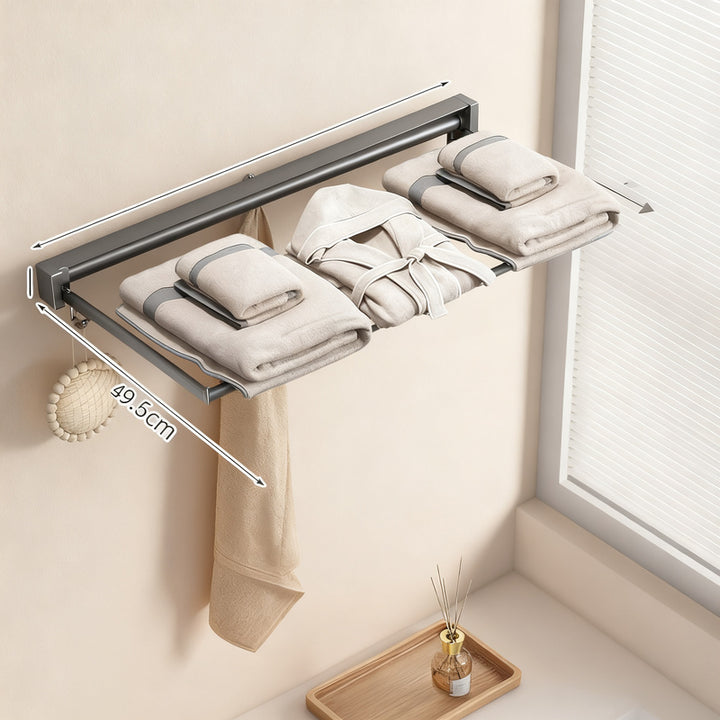 Foldable drying rack with suction cup made of aluminum