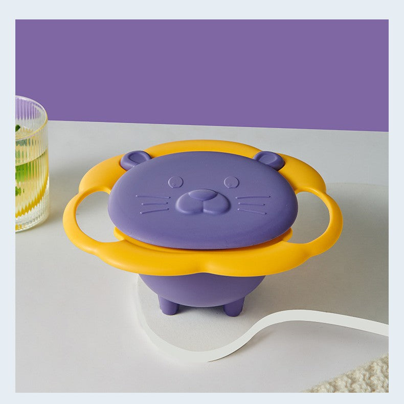 Rotating children's bowl, 19 cm, PP, non-slip