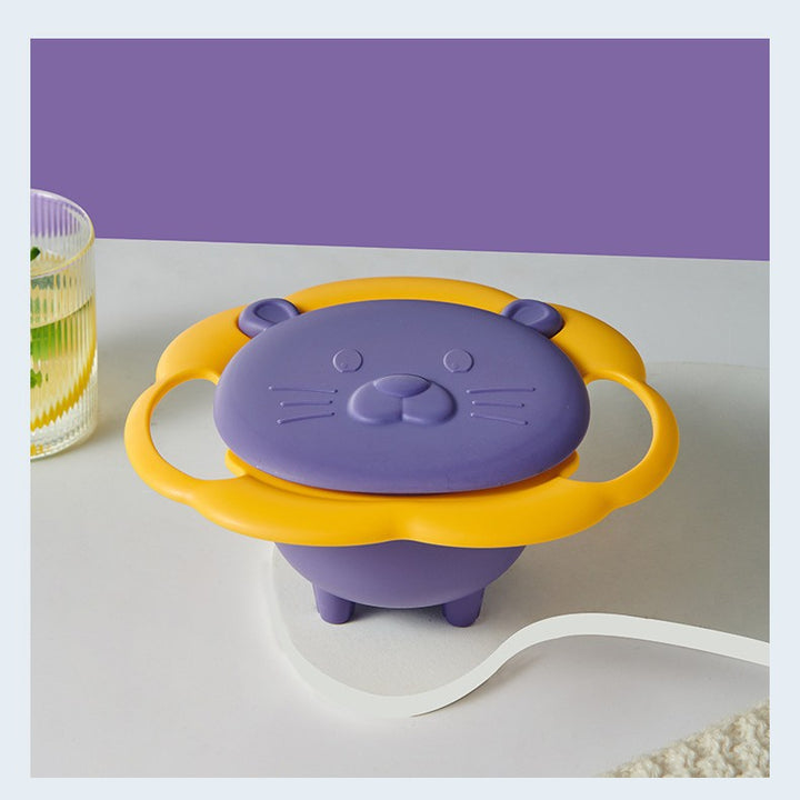 Rotating children's bowl, 19 cm, PP, non-slip