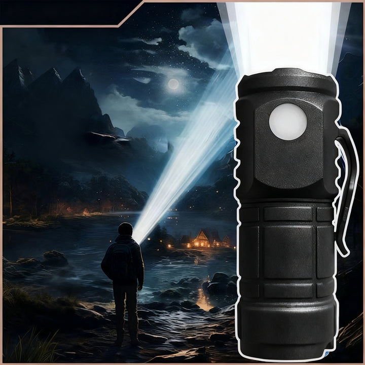 LED flashlight, rechargeable, 13–29 cm