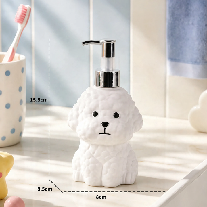 Cute Bichon Frise Pump Bottle, 240 ml