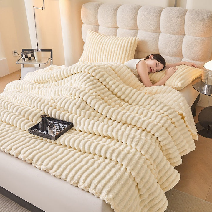 Fleece wool blanket, 800–1000 g, four seasons