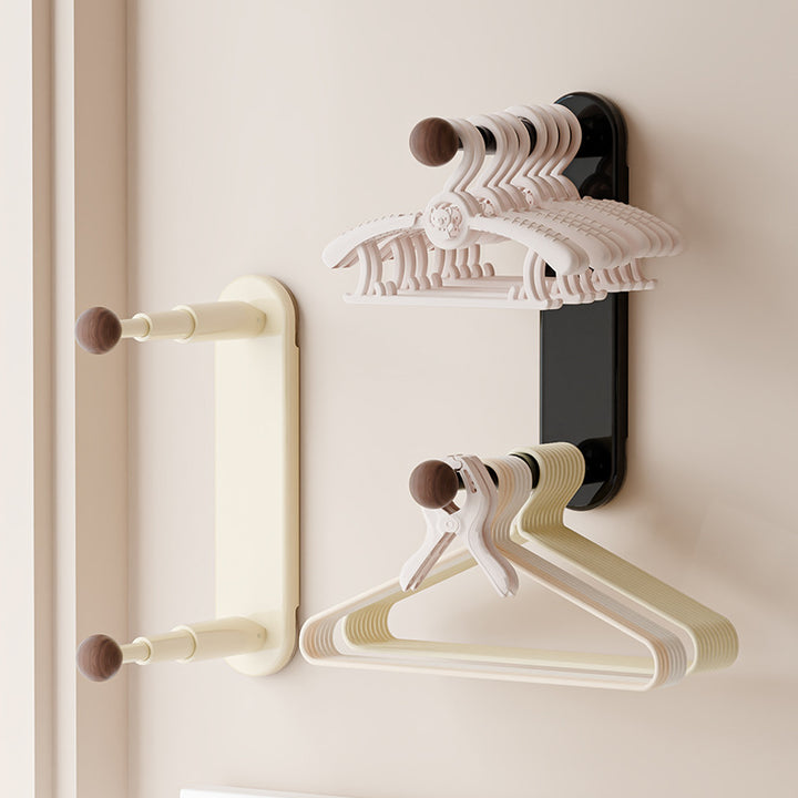 Extendable clothes rail, wall-mounted, without drilling