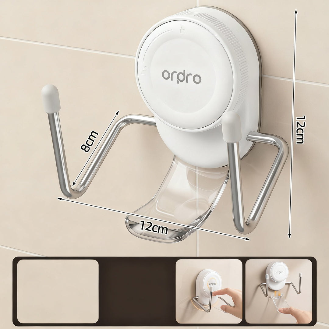 Wall-mounted pot lid and cutting board holder with suction cup