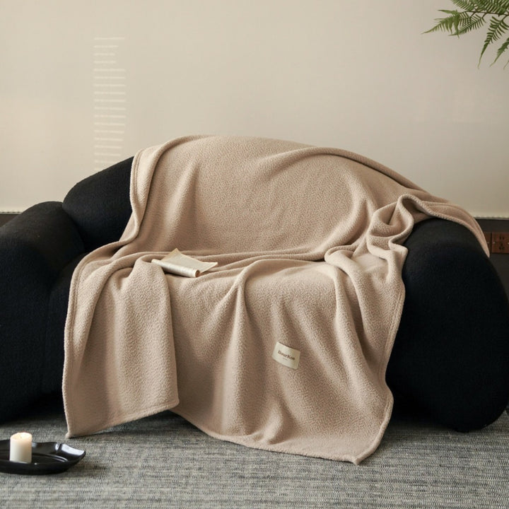 Double-sided fleece blanket, solid color, 120–200 cm