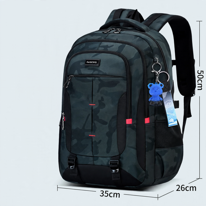 School backpack with roll-top closure, large