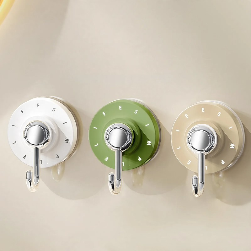 Suction cup hooks, set of 4, plastic