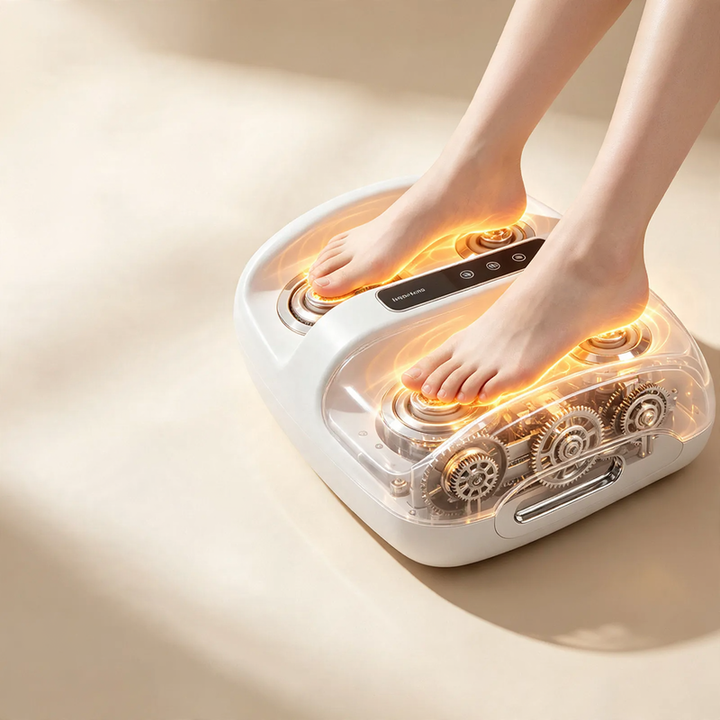 Foot massager with heat function, wireless, model JBD-08