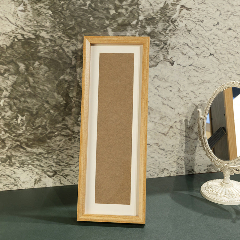 Wood picture frame, rectangular, 15 × 42 cm