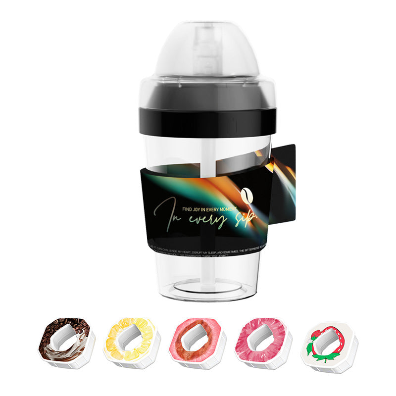 Sports water bottle with straw, 400 ml