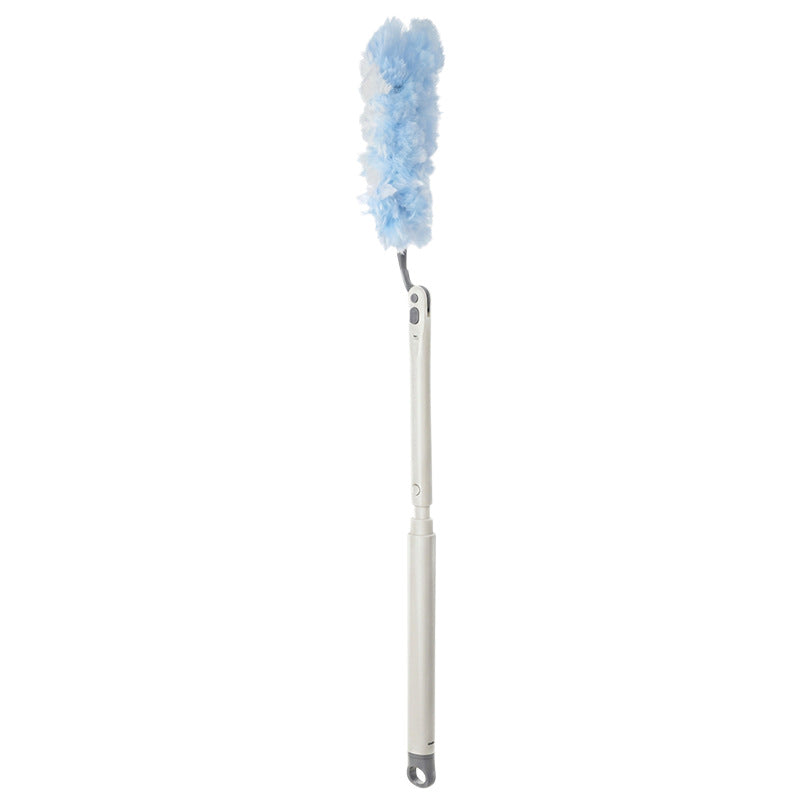 Telescopic dust duster with interchangeable brushes