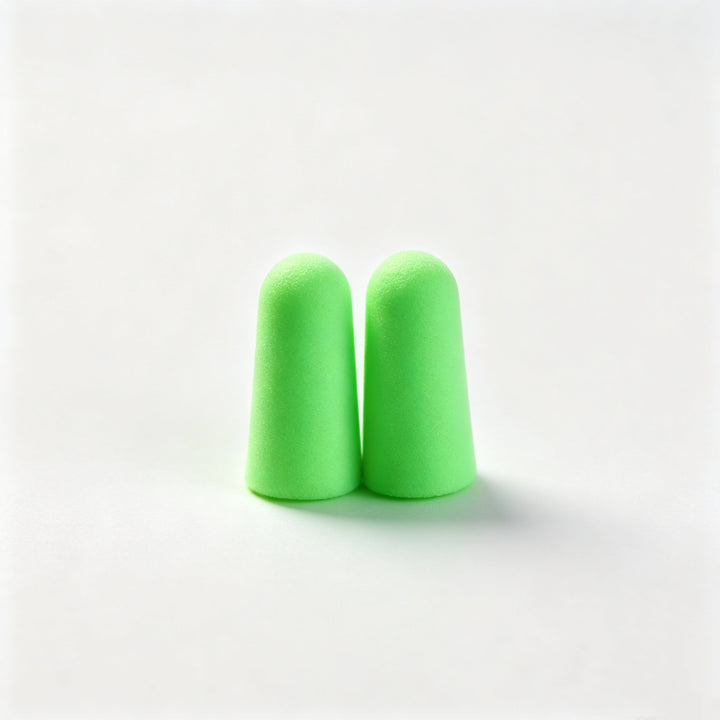 Foam ear plugs, spherical shape, 25×12 mm