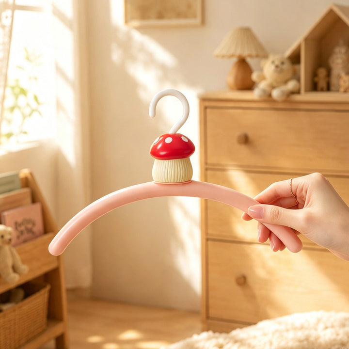 Mushroom coat hangers for children, ABS plastic