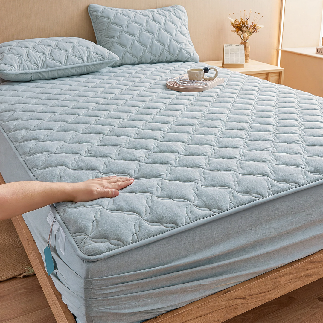 Waterproof fitted sheet made of cotton, 180 cm